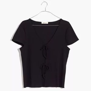 Madewell Bow Front Ribbed Top